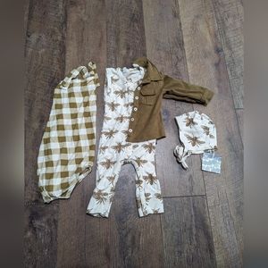 6-12m Kate quinn Gingham Bee baby boy girl gender neutral